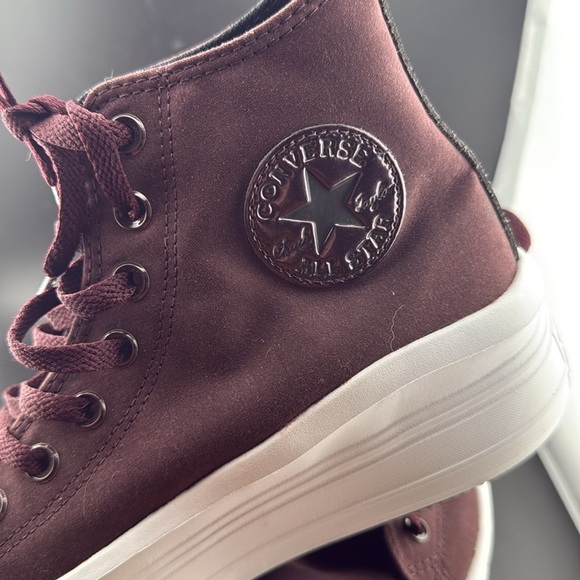 Womens Converse CTAS High Move Diamond Metal Black Currant Sneakers Size 9.5 - Picture 2 of 5